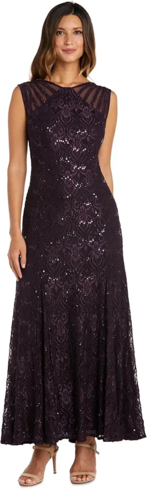 R&M Richards Women's Starlit Siren Sequin Gown