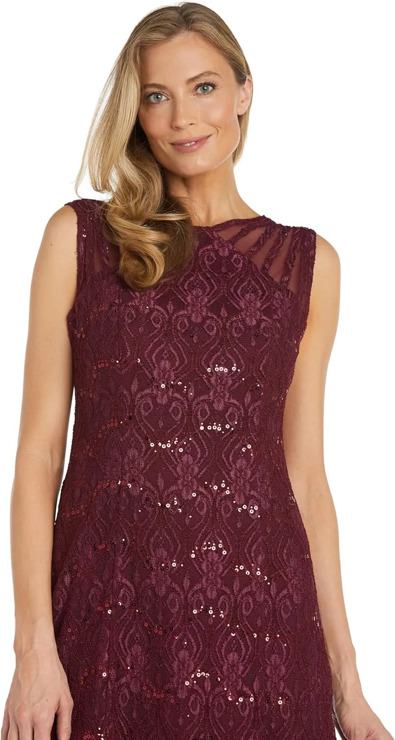 R&M Richards Women's Starlit Siren Sequin Gown