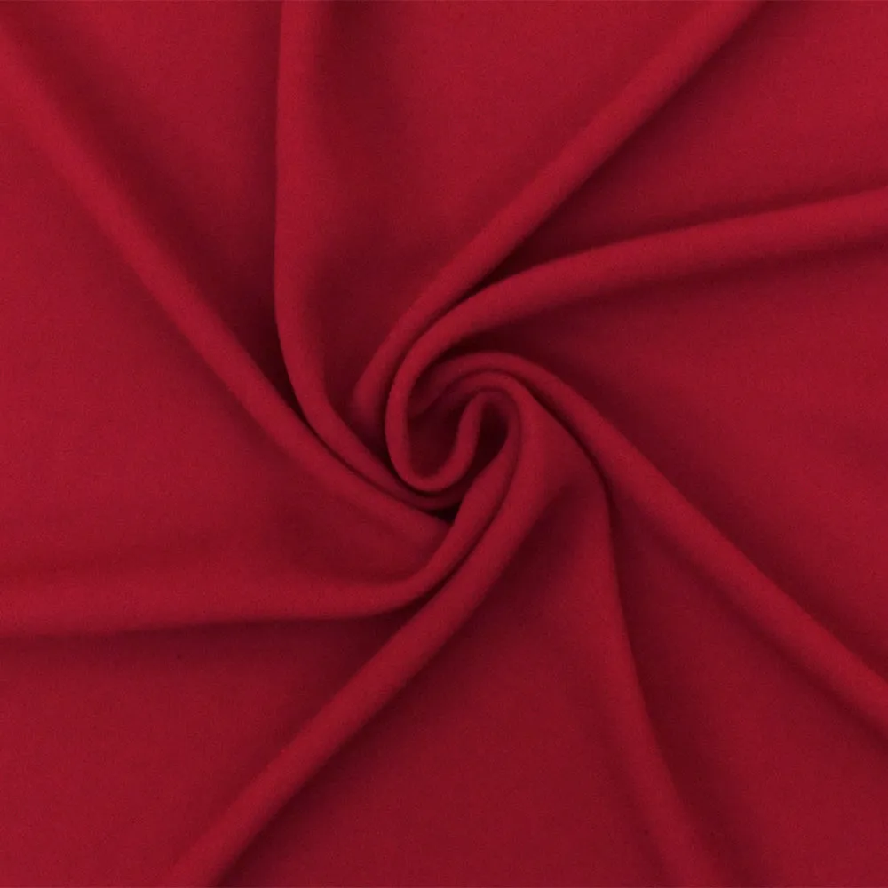 Red Solid Polyester Georgette Woven Fabric