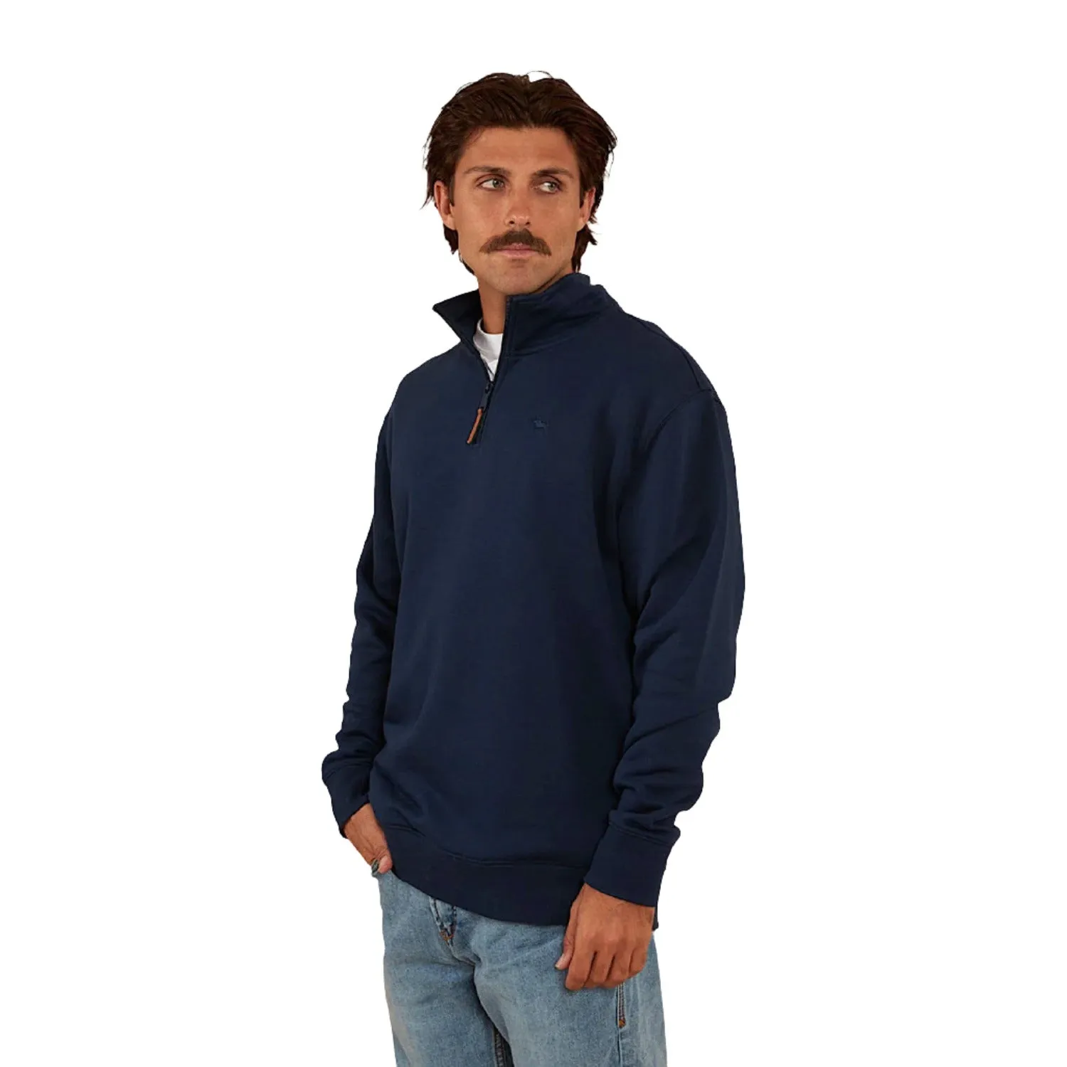 Ringers Western Strand Men's 1/4 Zip Crew - Navy