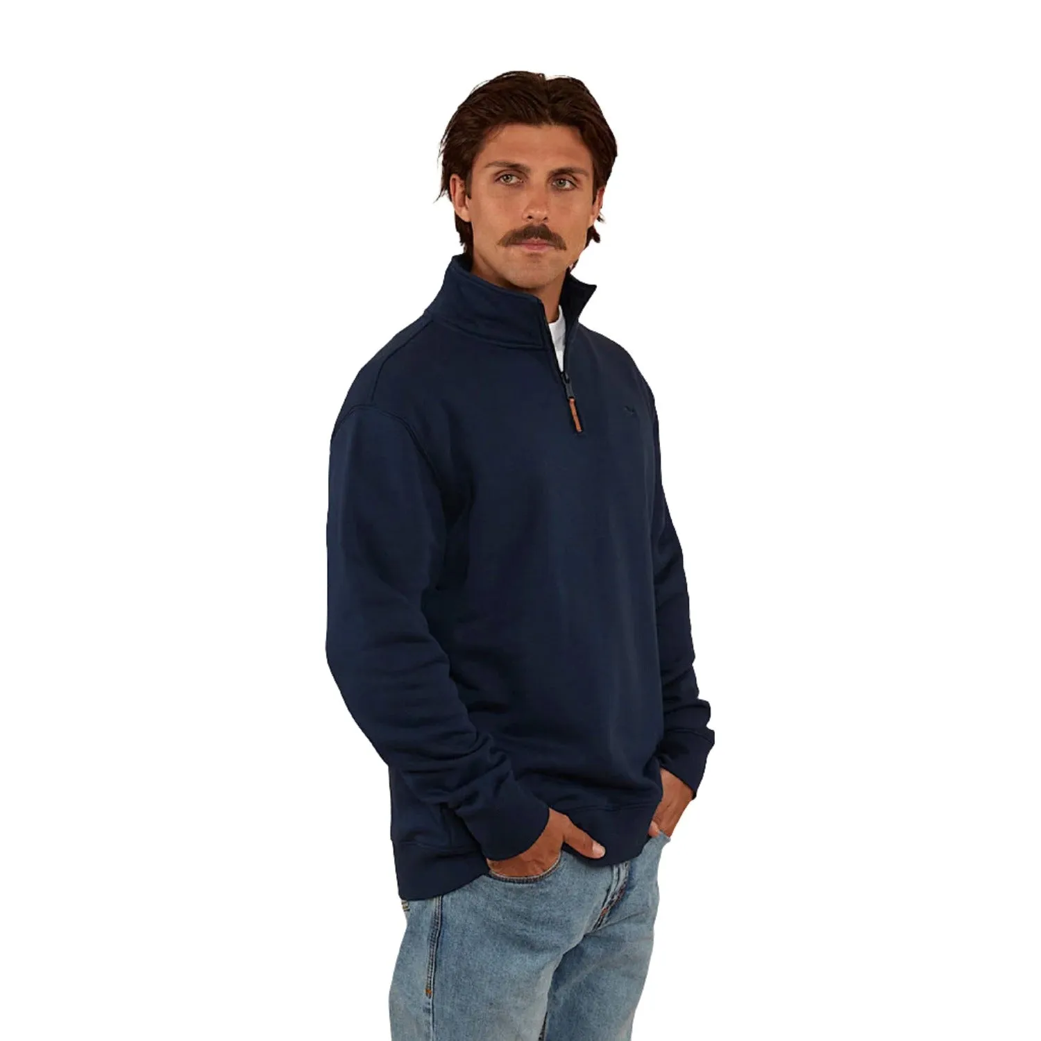 Ringers Western Strand Men's 1/4 Zip Crew - Navy