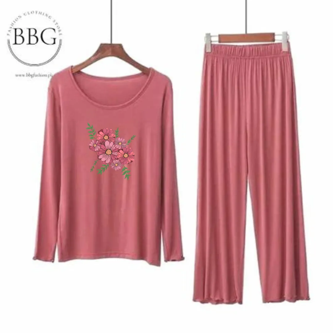 Round Neck Flower Design Women Loungewear ART# 52