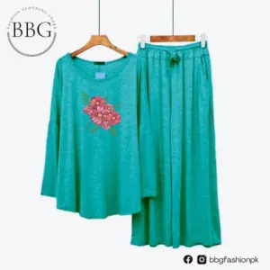 Round Neck Flower Design Women Loungewear ART# 52