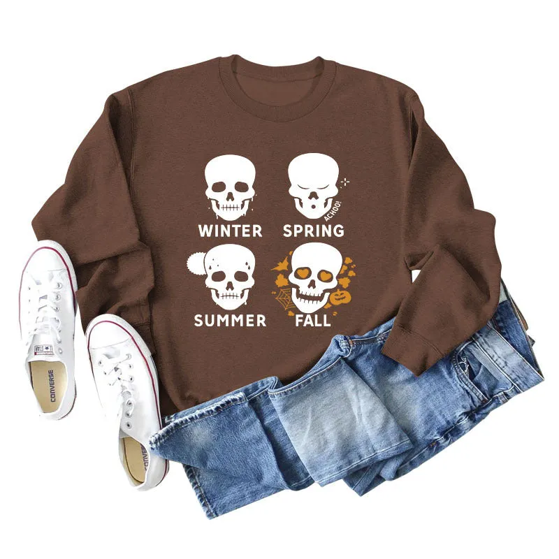 Round Neck Letter Women's Leggings WINTER SPRING Plus-size Sweatshirt
