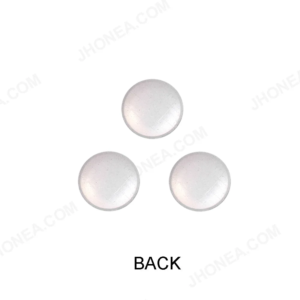 Shiny Black Nickel (Gunmetal) Plain Smooth Surface Round Shape Hotfix