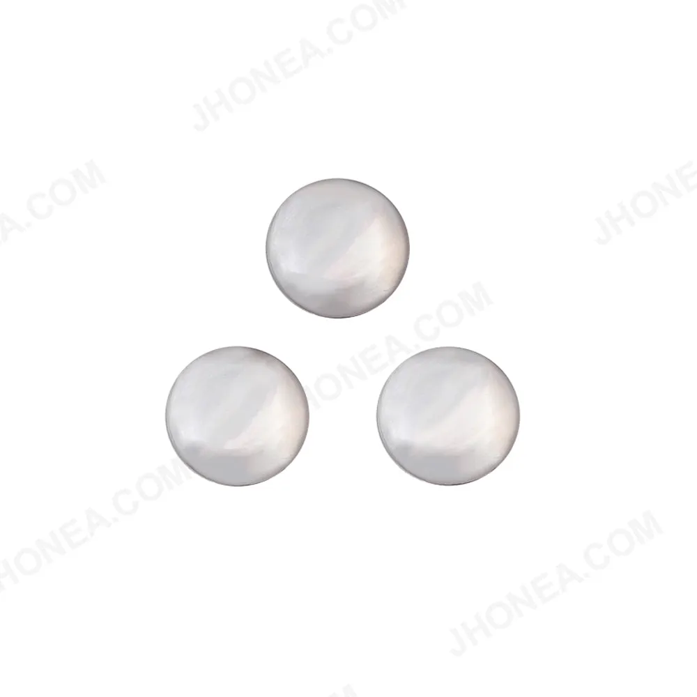 Shiny Black Nickel (Gunmetal) Plain Smooth Surface Round Shape Hotfix