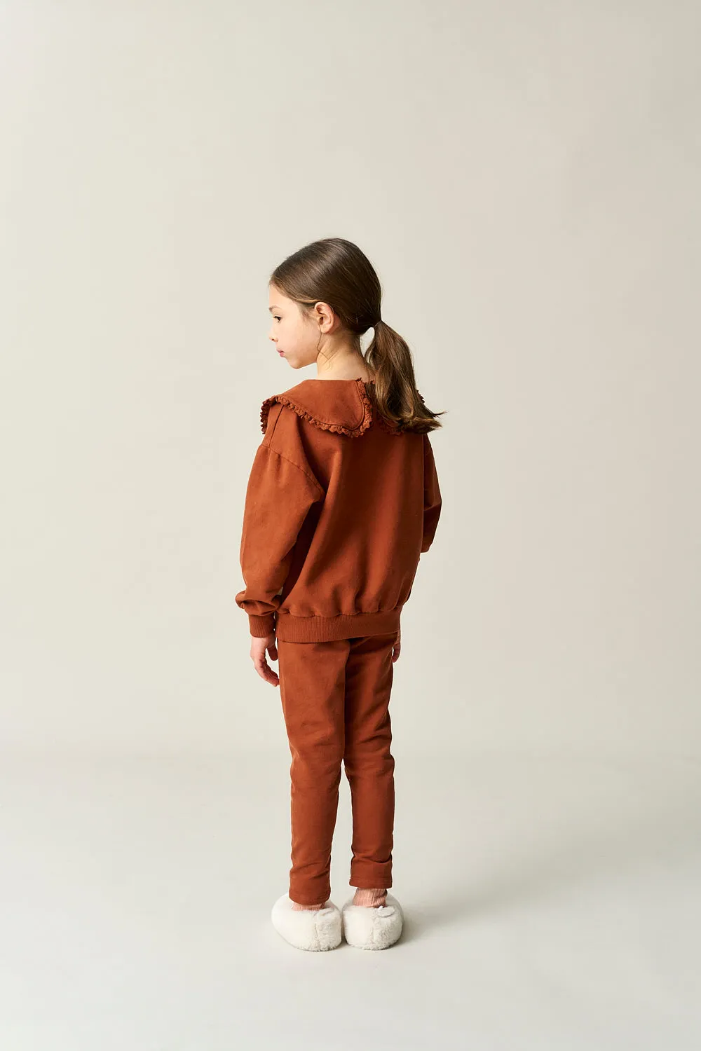 Soft-touch ruffle sweatshirt