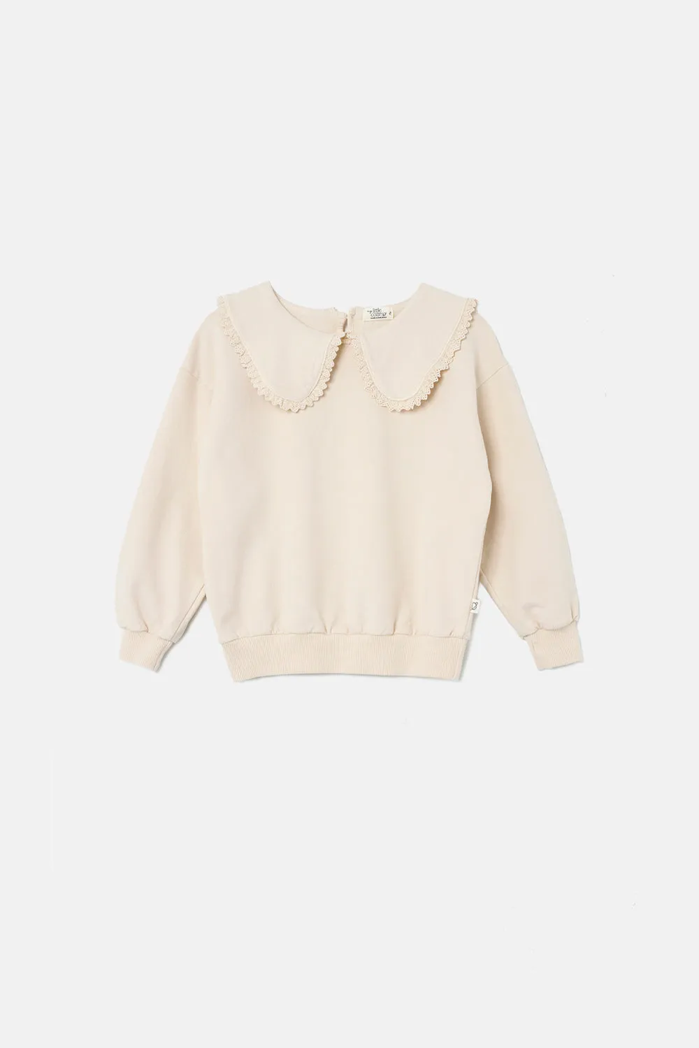 Soft-touch ruffle sweatshirt