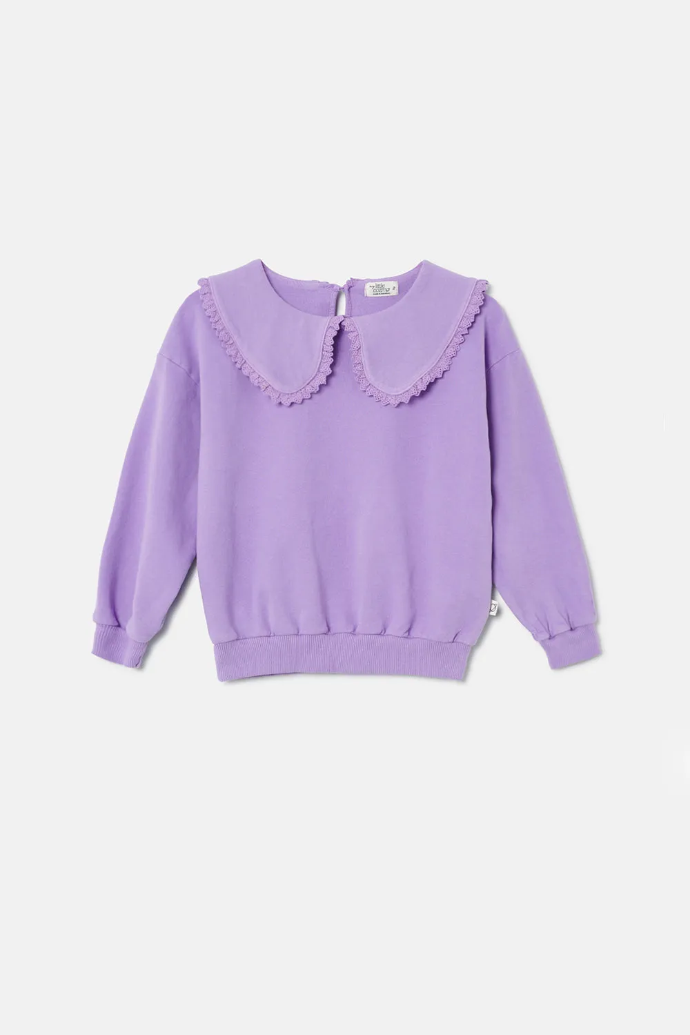 Soft-touch ruffle sweatshirt
