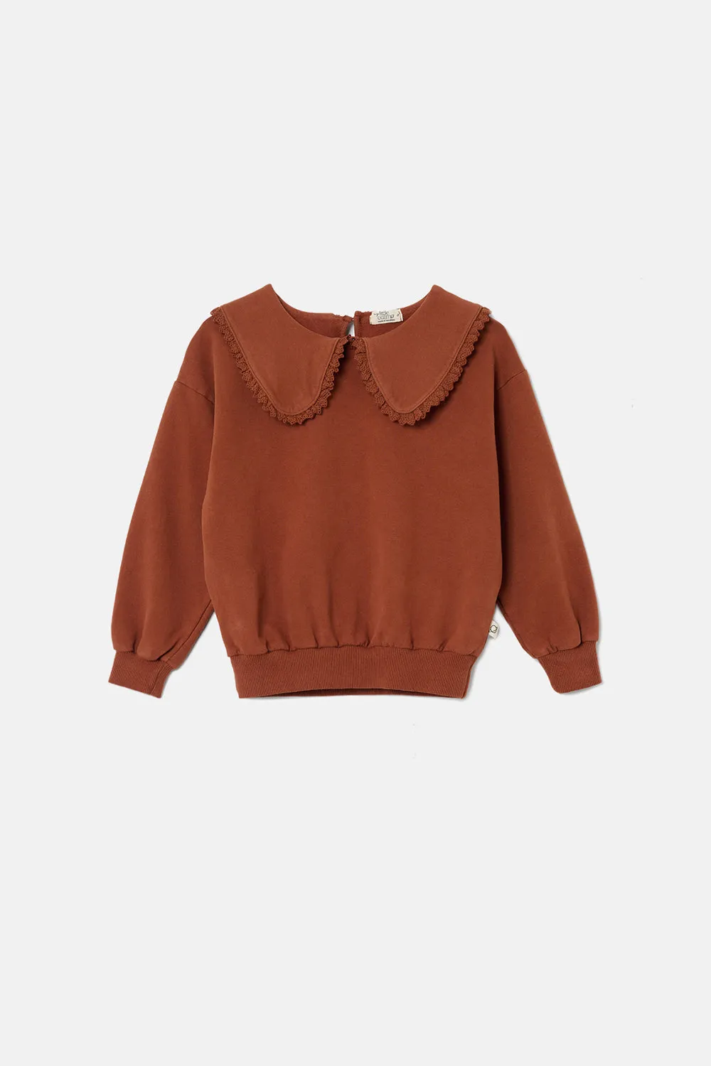 Soft-touch ruffle sweatshirt