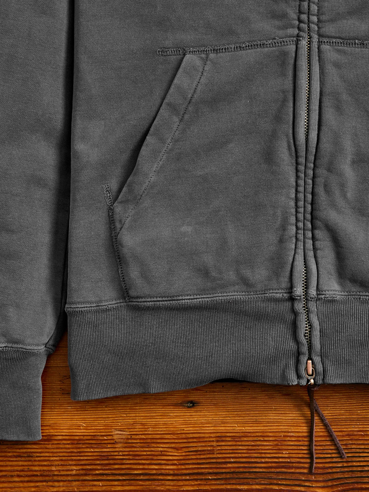 Special Finish Zip Hoodie in Black