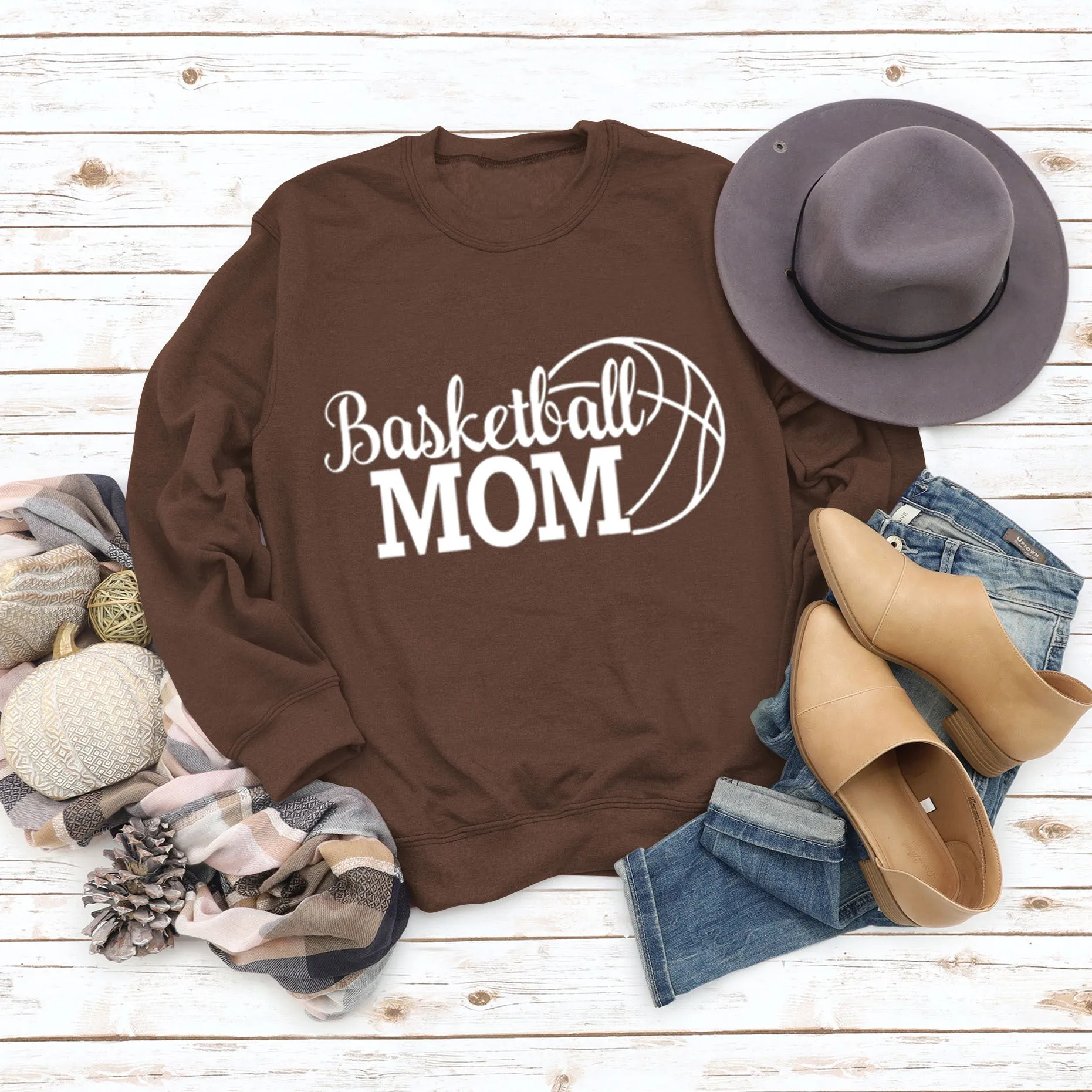 Spot Basketball Mom Long Sleeve Women's Sweatshirt