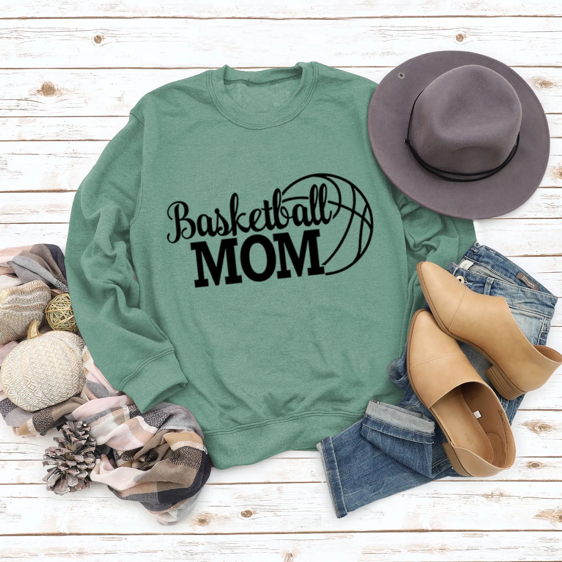 Spot Basketball Mom Long Sleeve Women's Sweatshirt