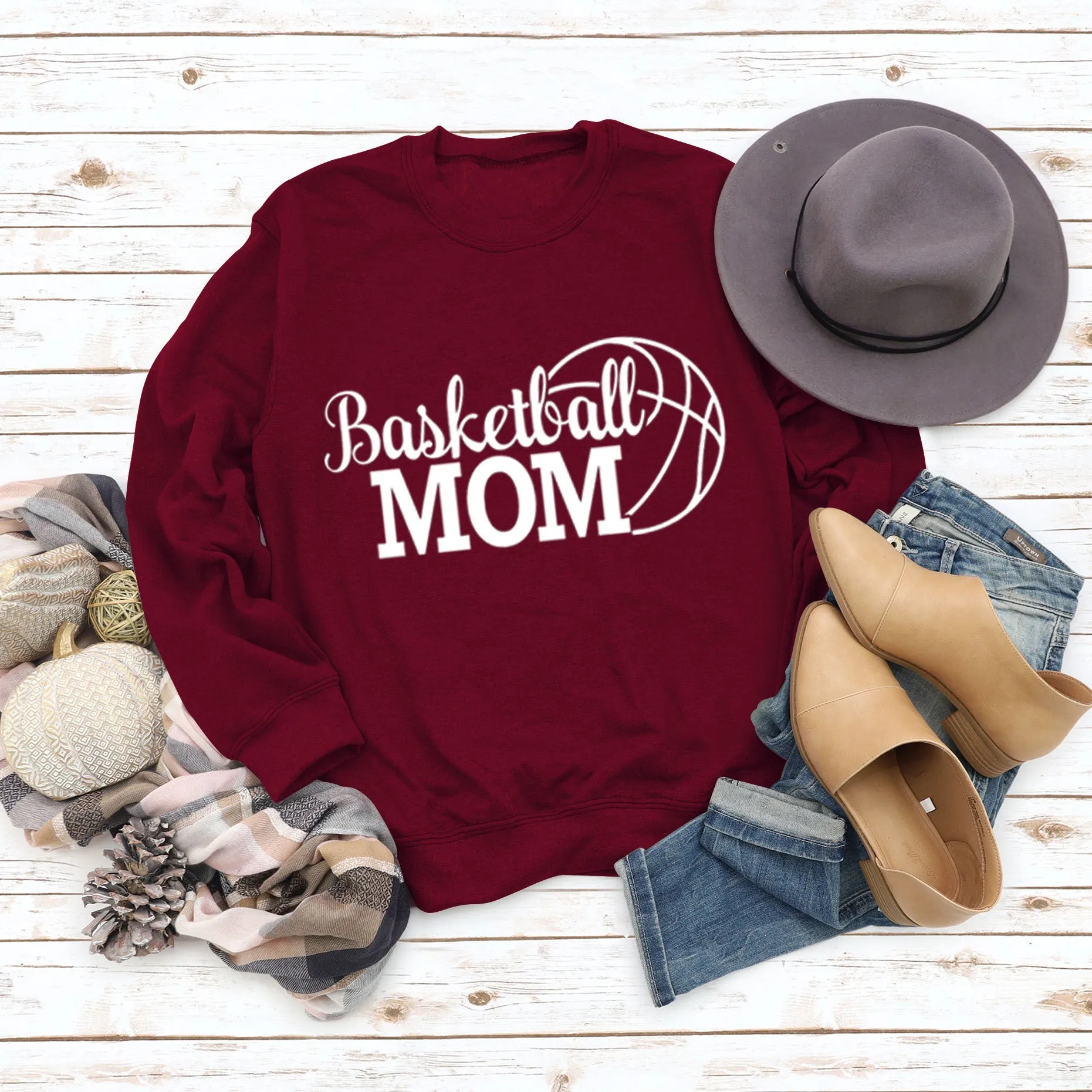 Spot Basketball Mom Long Sleeve Women's Sweatshirt