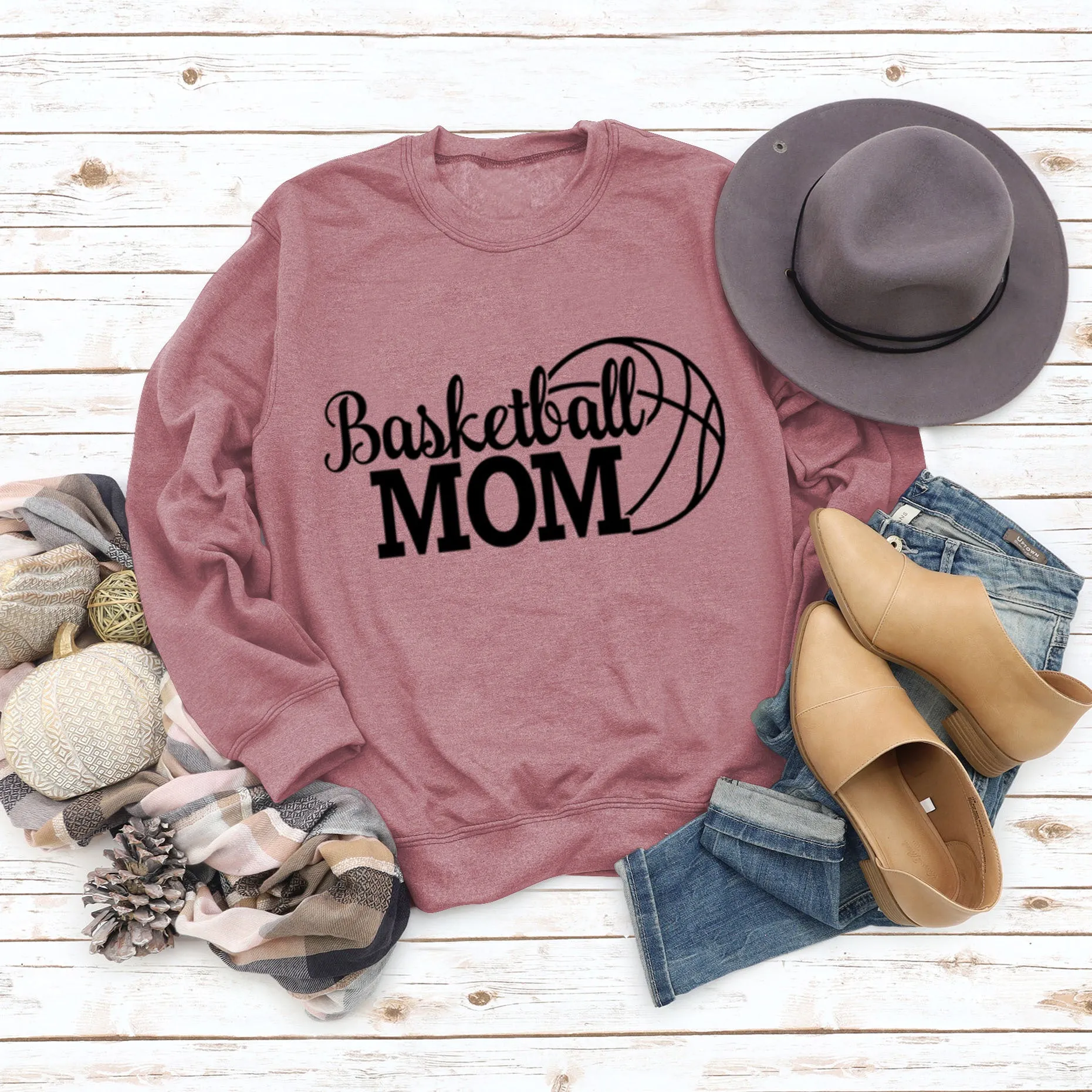 Spot Basketball Mom Long Sleeve Women's Sweatshirt