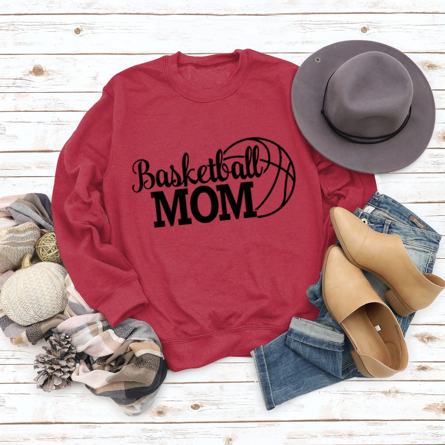 Spot Basketball Mom Long Sleeve Women's Sweatshirt