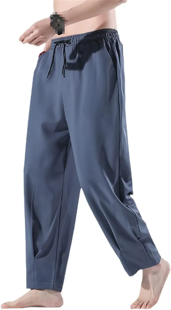 Spring Summer Men Casual Solid Color Pants Thin Jogging Trousers Harem Pants