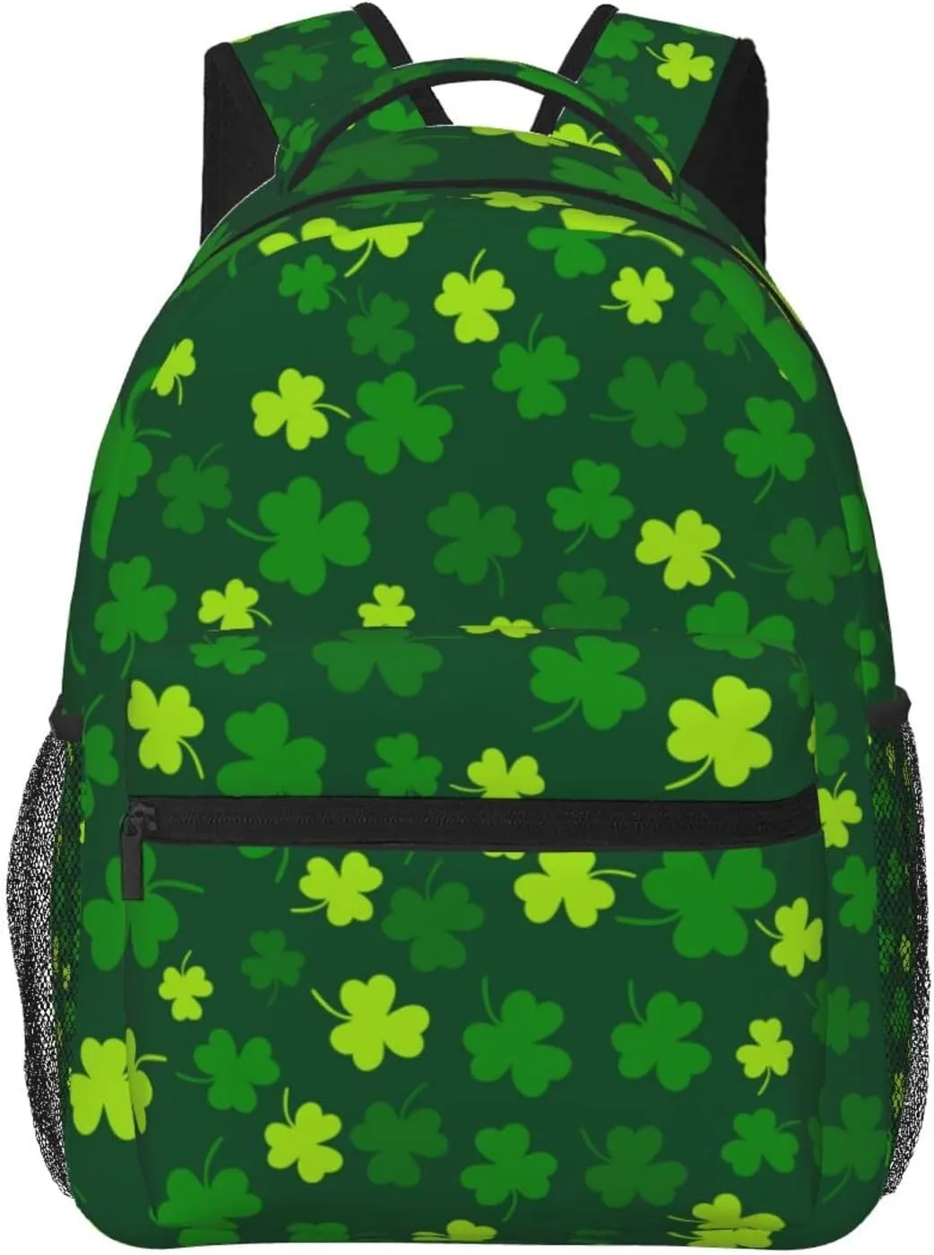 St Patrick's Day Shamrock Backpack Casual Laptop Backpack Lightweight Double Shoulder Bag Travel Daypack For Women Men