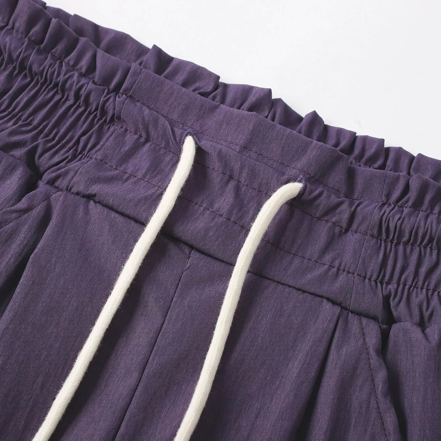 Sweatpants Women Stripe Plus Size Drawstring High Waist Casual Palazzo Pants Straight Wide Leg Trousers with Pocket