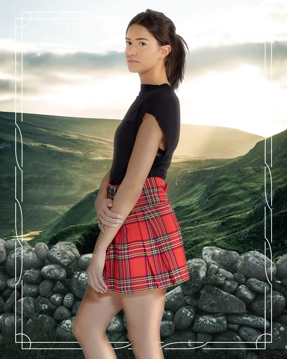 The Victoria Kilt for Women, 16" Pleated Skirt, Available in 4 Tartan Patterns