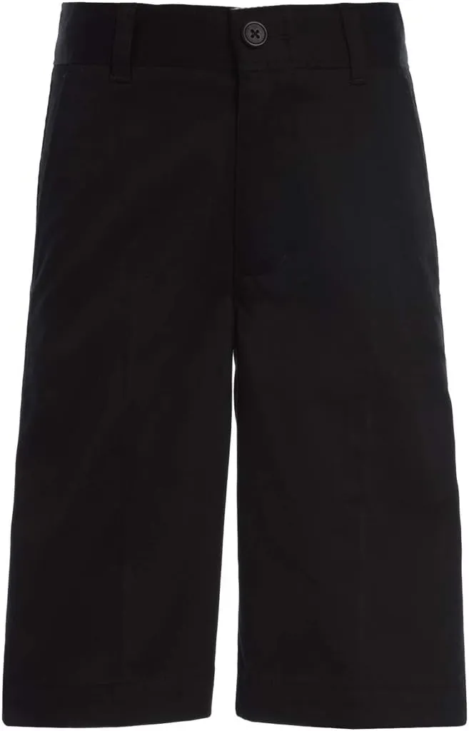 Tommy Hilfiger Boys' Flat Front Twill Blend Shorts School Uniform Clothes For Little Or Big with Husky and Slim Sizes