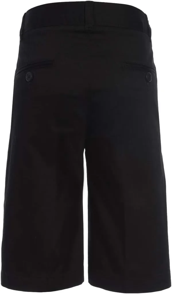 Tommy Hilfiger Boys' Flat Front Twill Blend Shorts School Uniform Clothes For Little Or Big with Husky and Slim Sizes