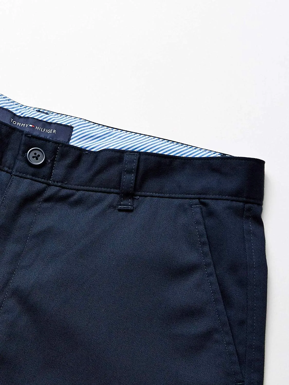 Tommy Hilfiger Boys' Flat Front Twill Blend Shorts School Uniform Clothes For Little Or Big with Husky and Slim Sizes