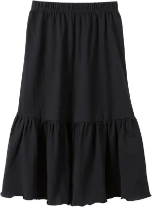 UNACOO Girls Skirts Cotton Maxi Skirts Long Skirt Elastic Waistband Ruffle Skirt Casual Mid Skirt Kid Girl 3-12 Years