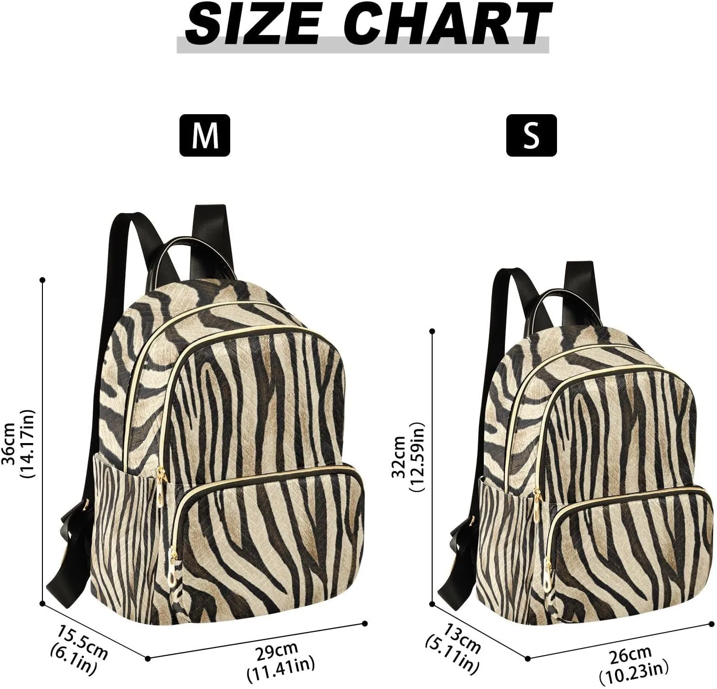 Vintage Zebra Print Animal Mini Backpack Purse for Women Travel Bag Lightweight Shoulder Bag Fashion Daypack