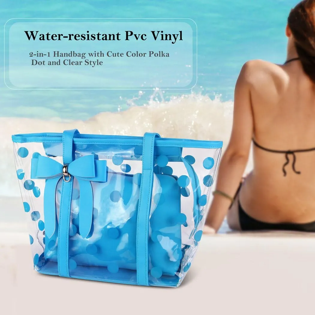 Women's Clear Tote Bags Multi-Use Shoulder bag Handbag Beach bag Shopping Bag