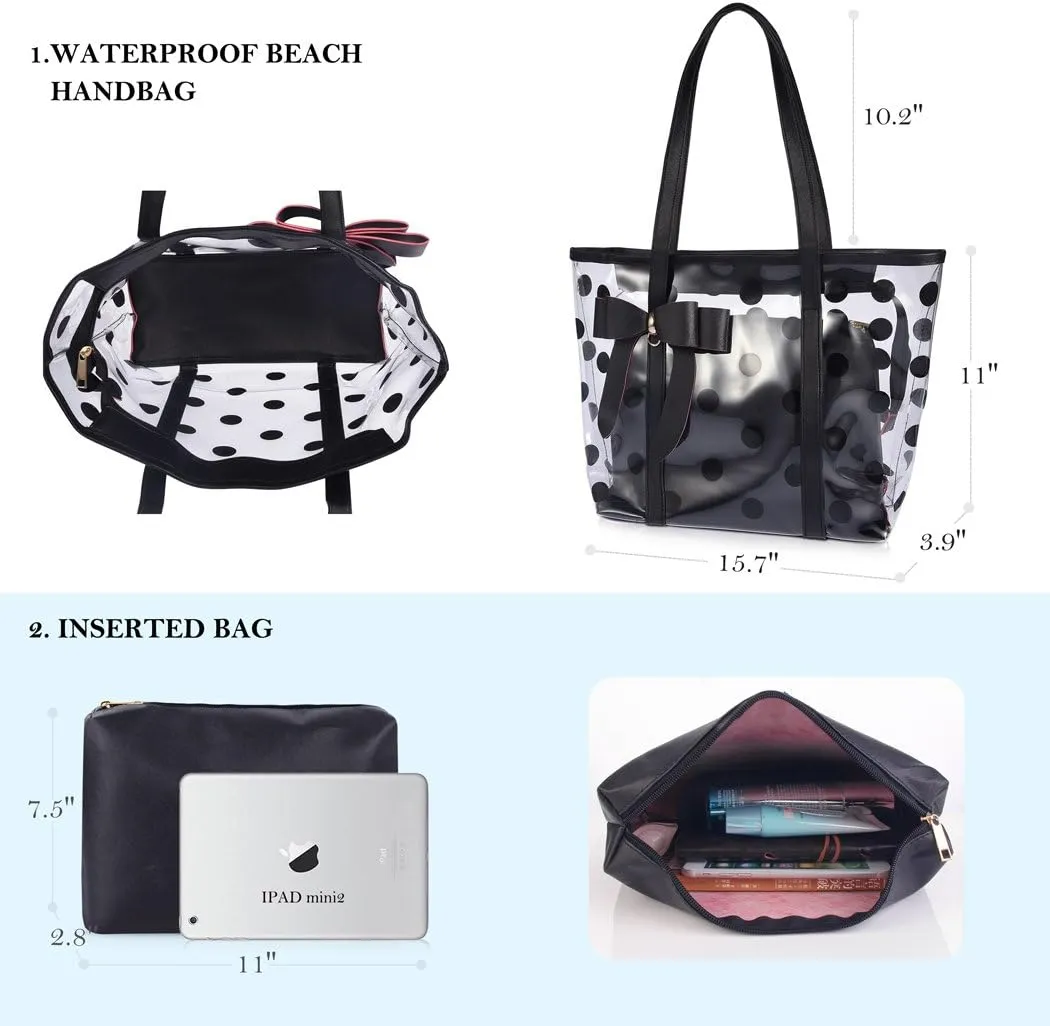 Women's Clear Tote Bags Multi-Use Shoulder bag Handbag Beach bag Shopping Bag