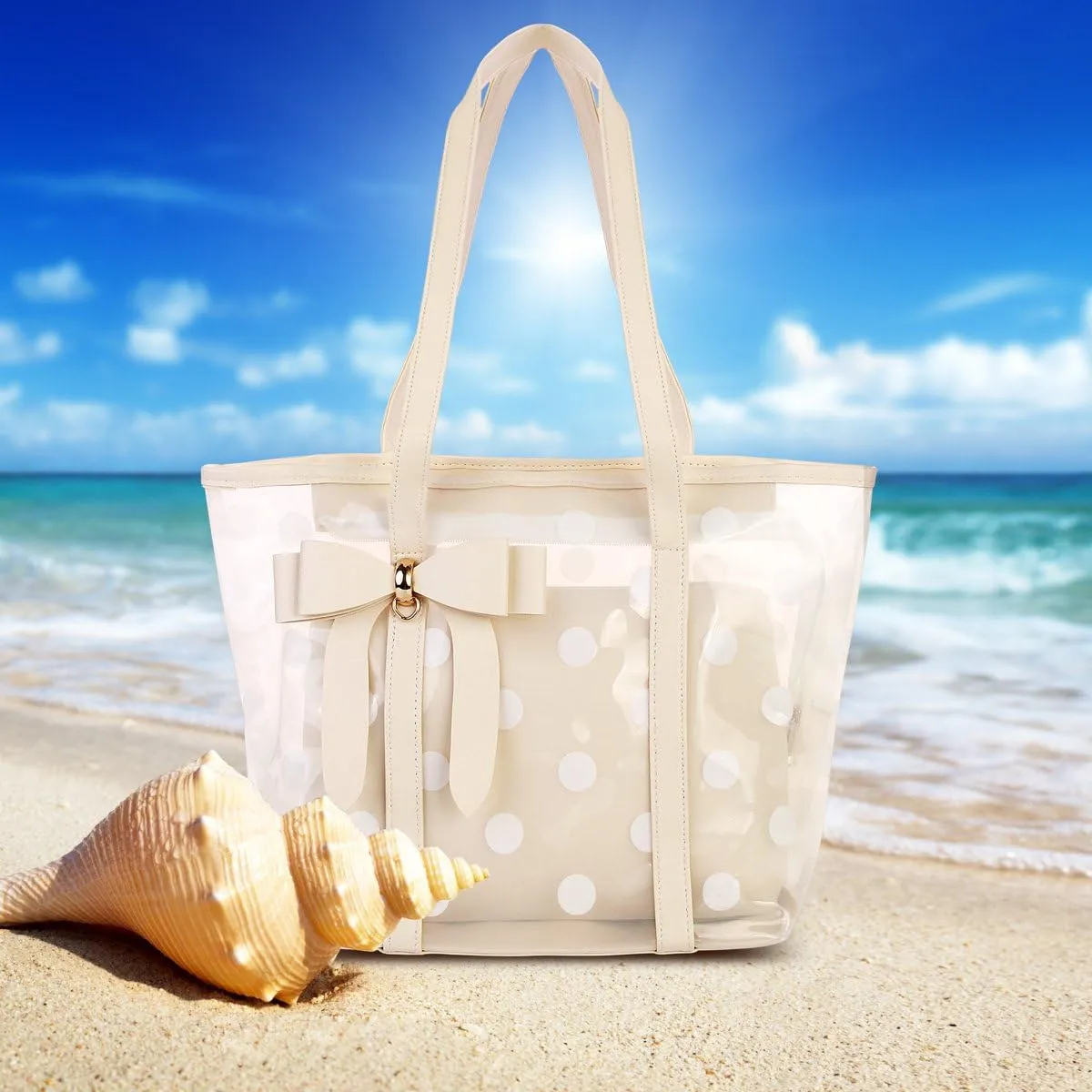 Women's Clear Tote Bags Multi-Use Shoulder bag Handbag Beach bag Shopping Bag