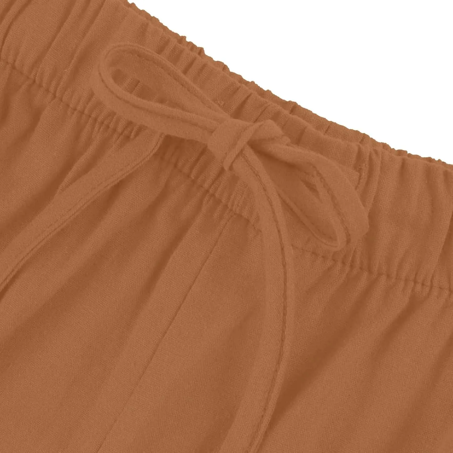Womens Cotton Linen Pants Summer Palazzo Pants Flowy Wide Leg Beach Trousers with Pockets
