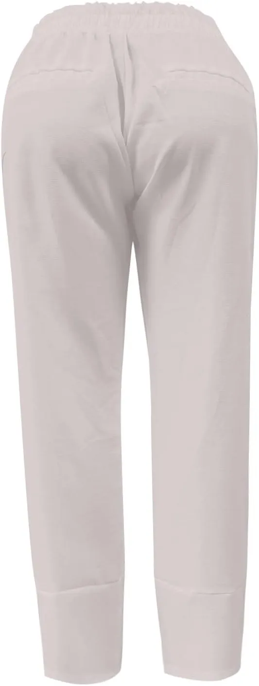 Women's High Waist Pants Drawstring Cargo Capri Pants Pockets Drawstring Causal Palazzo Pants Trousers with Pockets