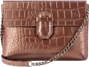 Womens Leather Clutch Cross Body Shoulder Printed Cowhide Bag
