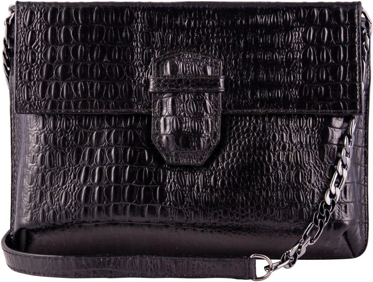 Womens Leather Clutch Cross Body Shoulder Printed Cowhide Bag