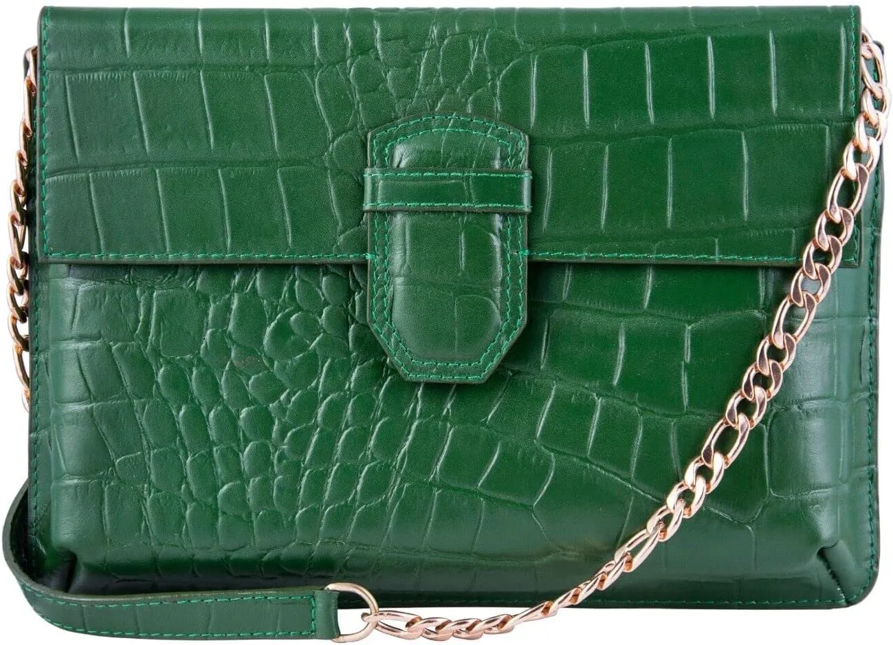 Womens Leather Clutch Cross Body Shoulder Printed Cowhide Bag