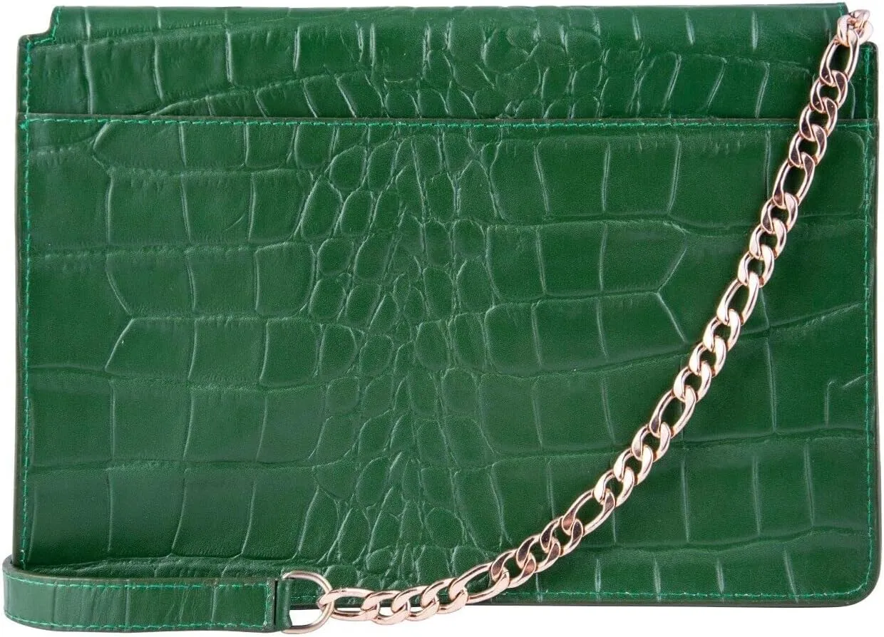 Womens Leather Clutch Cross Body Shoulder Printed Cowhide Bag