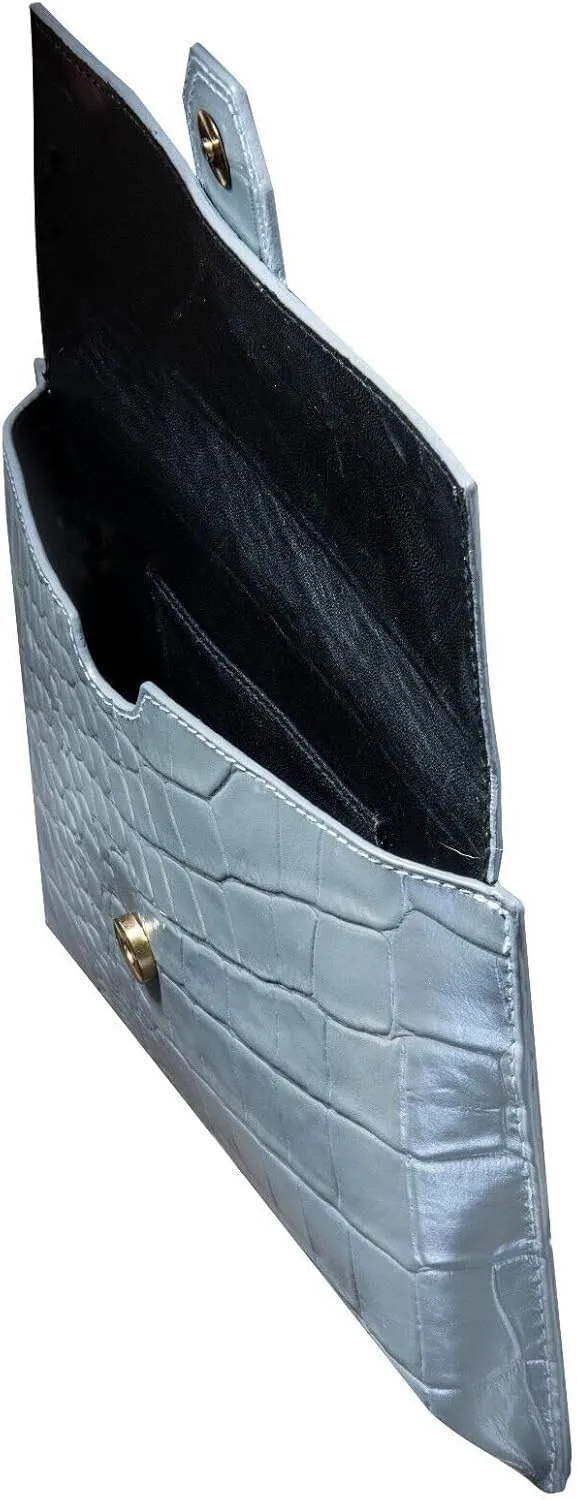 Womens Leather Clutch Cross Body Shoulder Printed Cowhide Bag