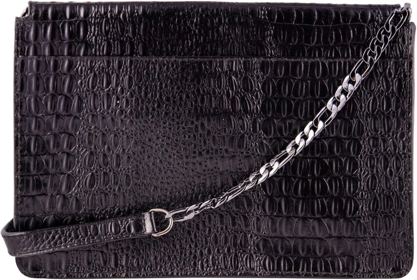Womens Leather Clutch Cross Body Shoulder Printed Cowhide Bag
