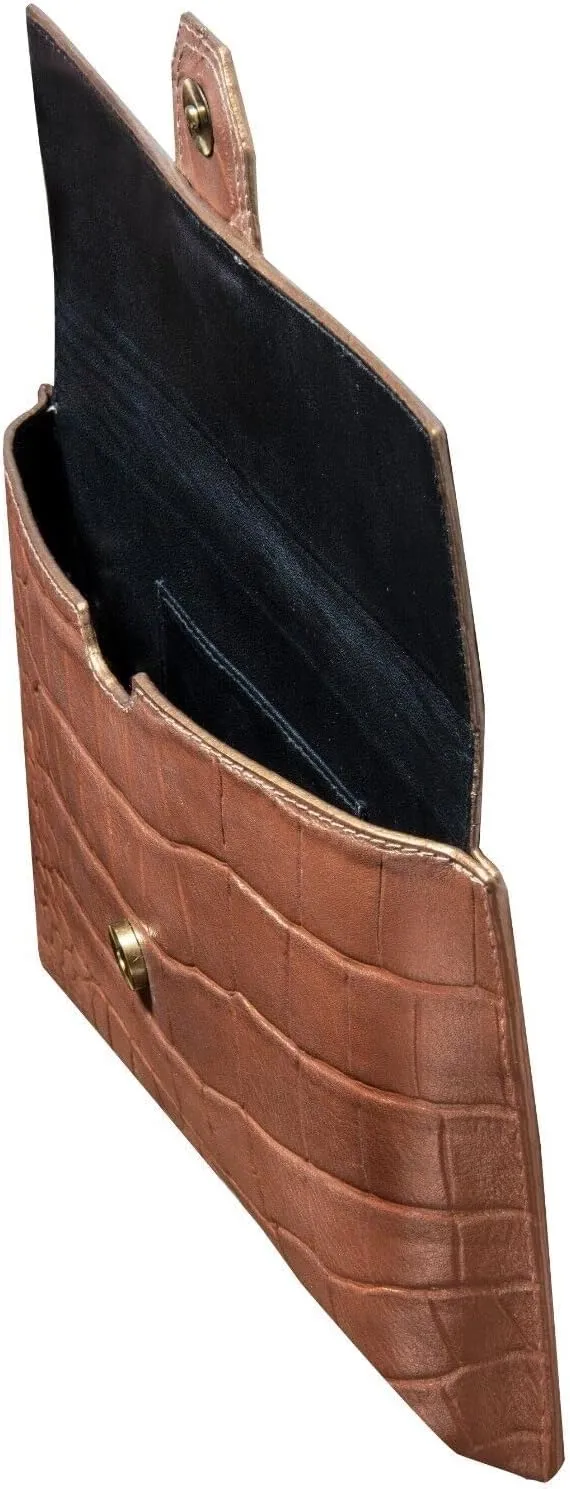 Womens Leather Clutch Cross Body Shoulder Printed Cowhide Bag