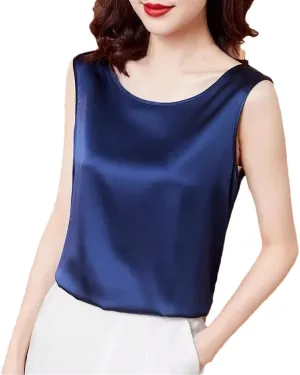Women's Round Neck Solid Color Casual Simple Temperament Office Camisole