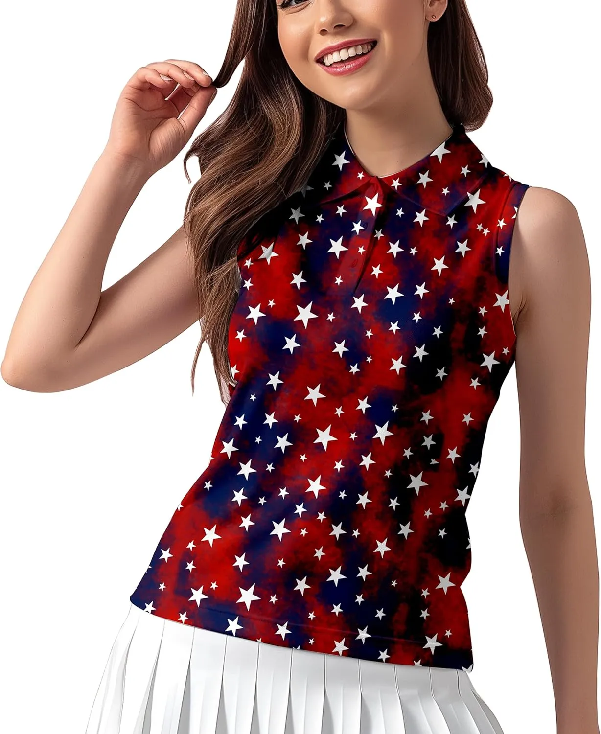 Womens Sleeveless Golf Shirt Quick Dry Athletic Tank Tops Ladies Casual Summer Golf Wear