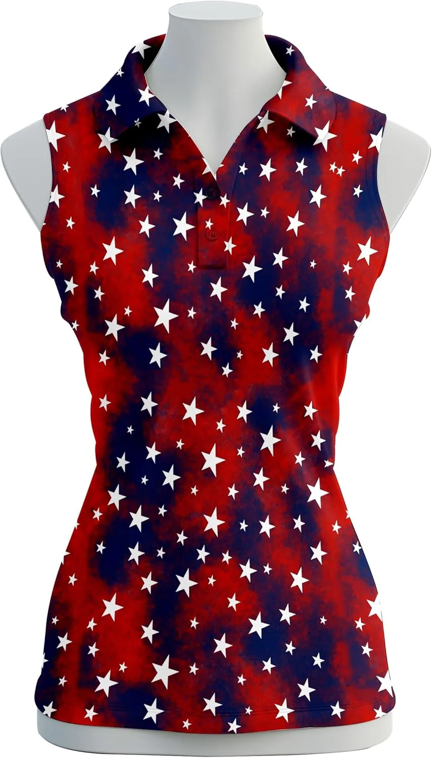 Womens Sleeveless Golf Shirt Quick Dry Athletic Tank Tops Ladies Casual Summer Golf Wear