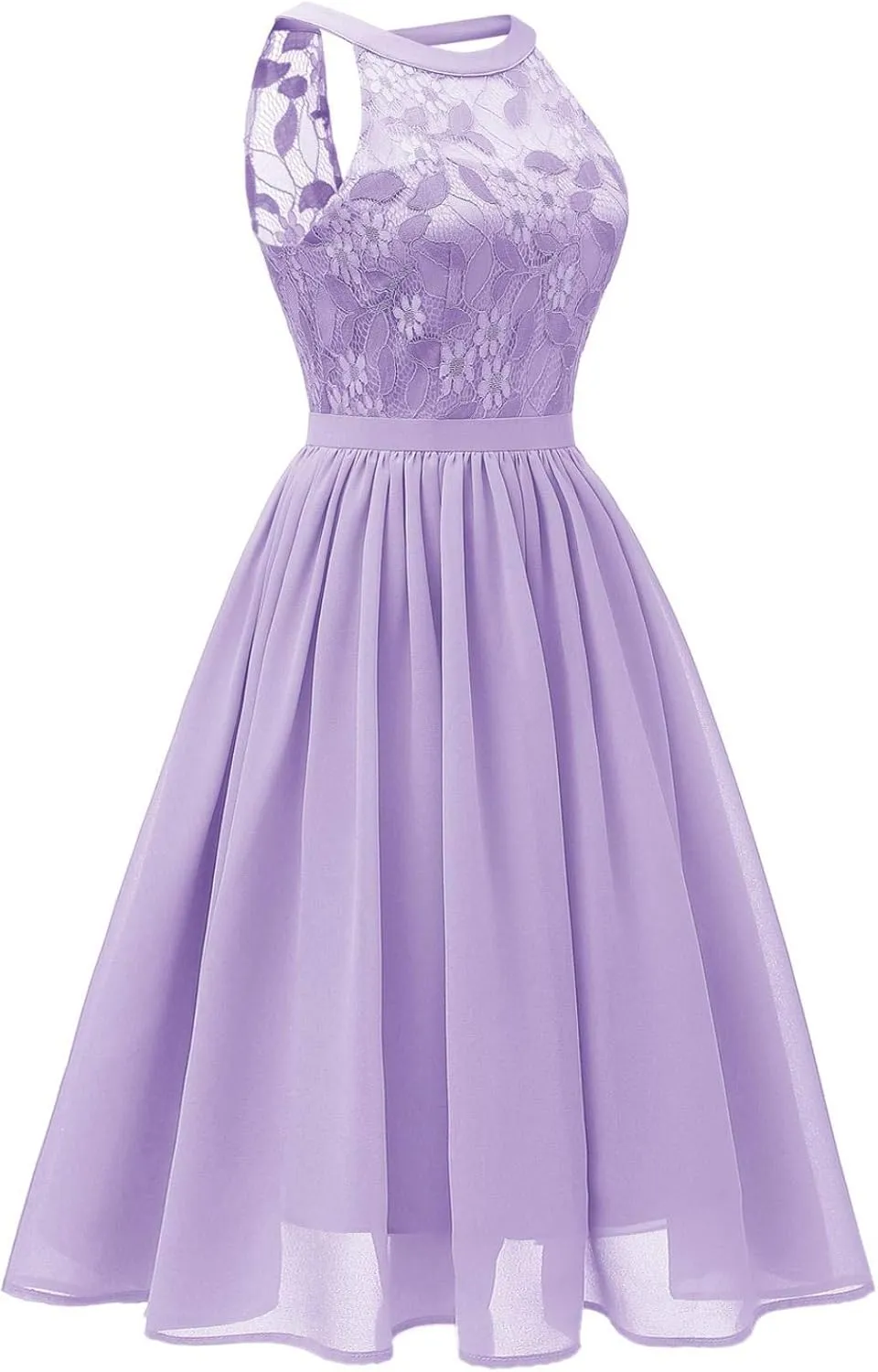 Womens Teen Girls Lace Patchwork Sleeveless Sundress Summer Prom Party Cocktail Mini Skater Dress