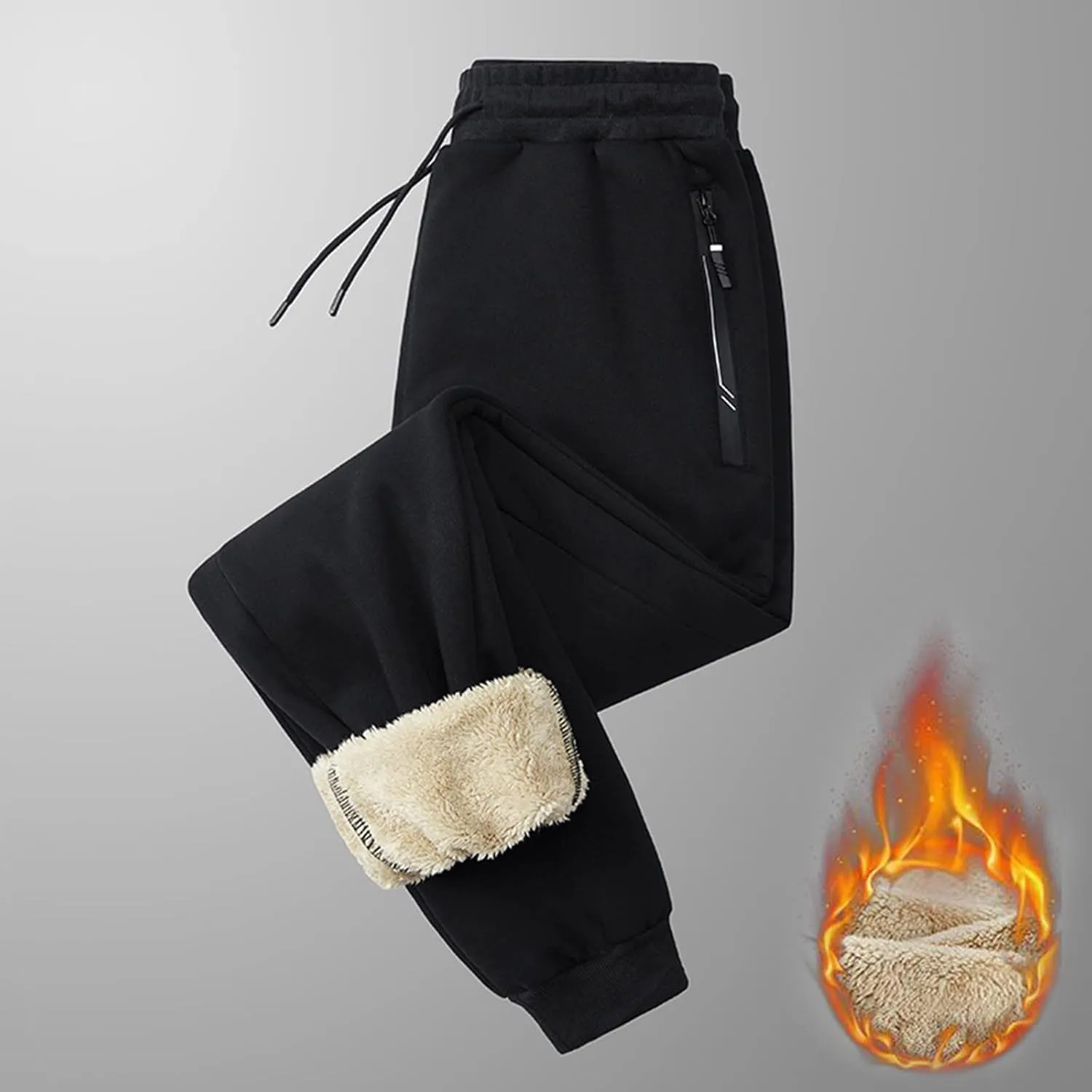Womens Thermal Underwear Sets Lose Feleece Pull On High Waisted Thermal Winter Warm Yoga Pants