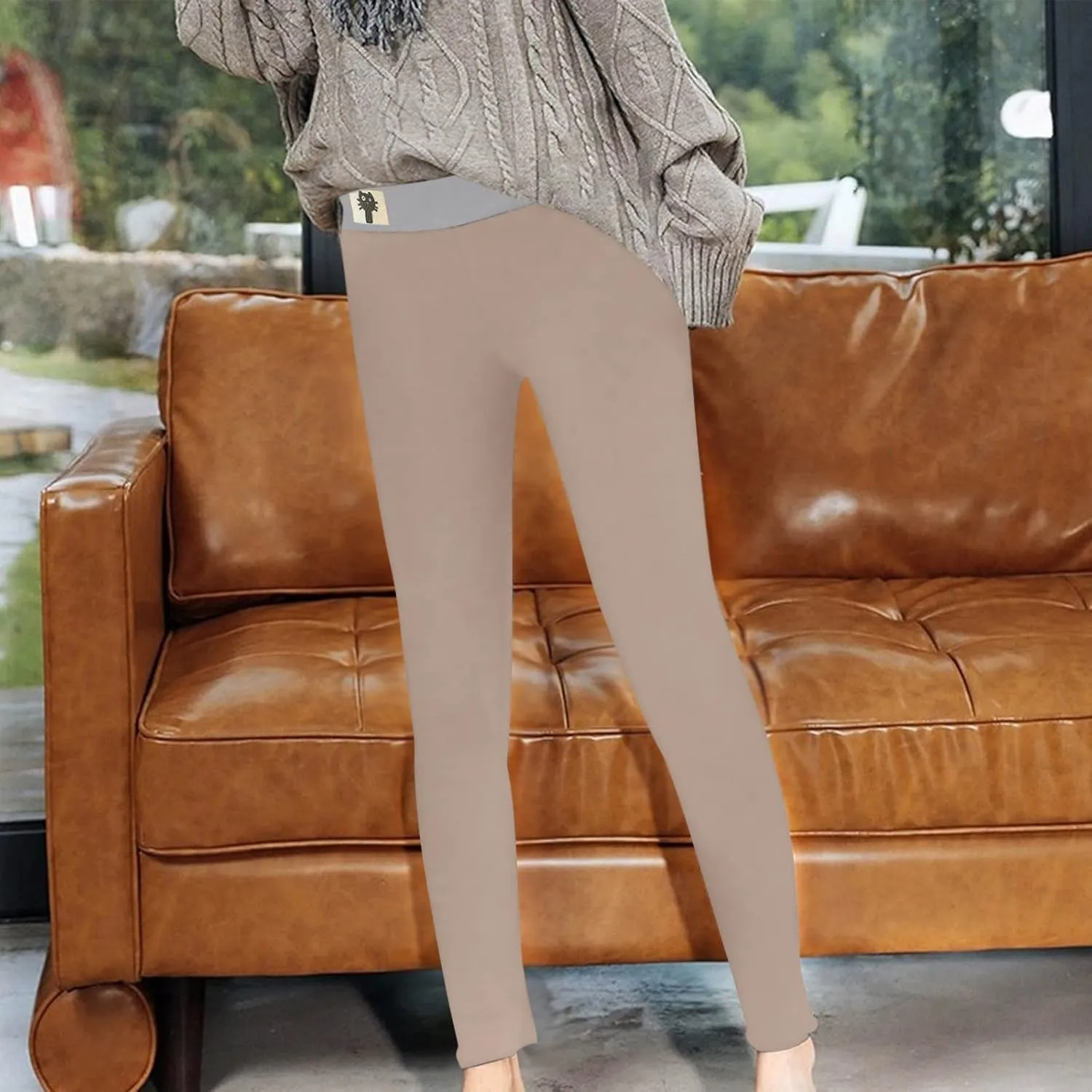 Womens Thermal Underwear Sets Lose Feleece Pull On High Waisted Thermal Winter Warm Yoga Pants