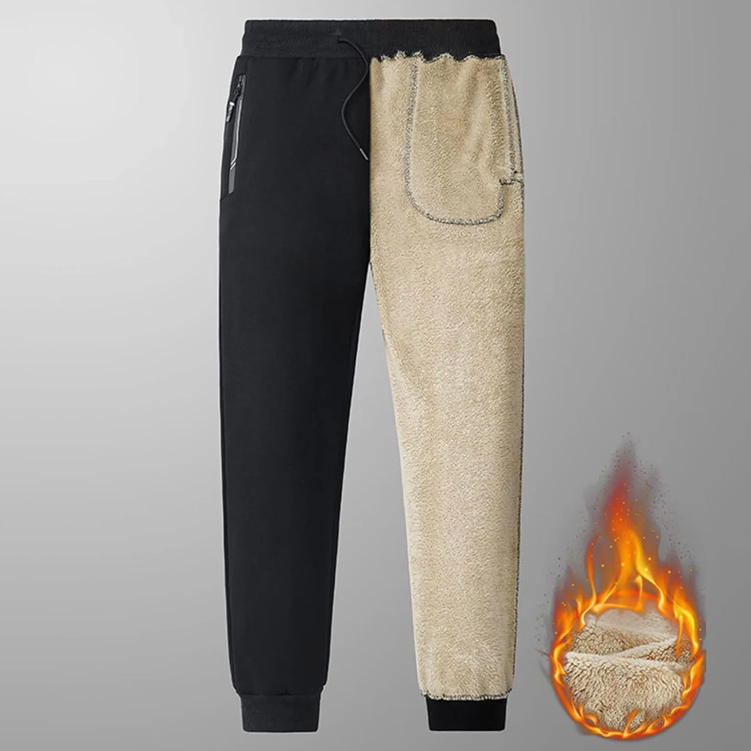 Womens Thermal Underwear Sets Lose Feleece Pull On High Waisted Thermal Winter Warm Yoga Pants
