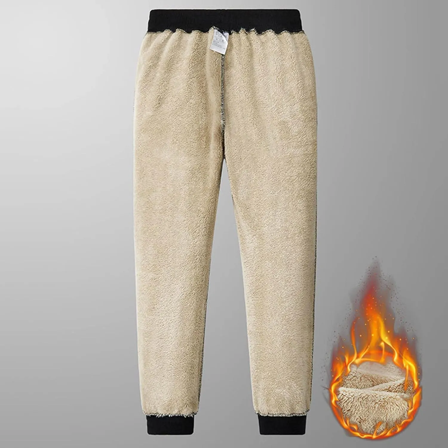 Womens Thermal Underwear Sets Lose Feleece Pull On High Waisted Thermal Winter Warm Yoga Pants