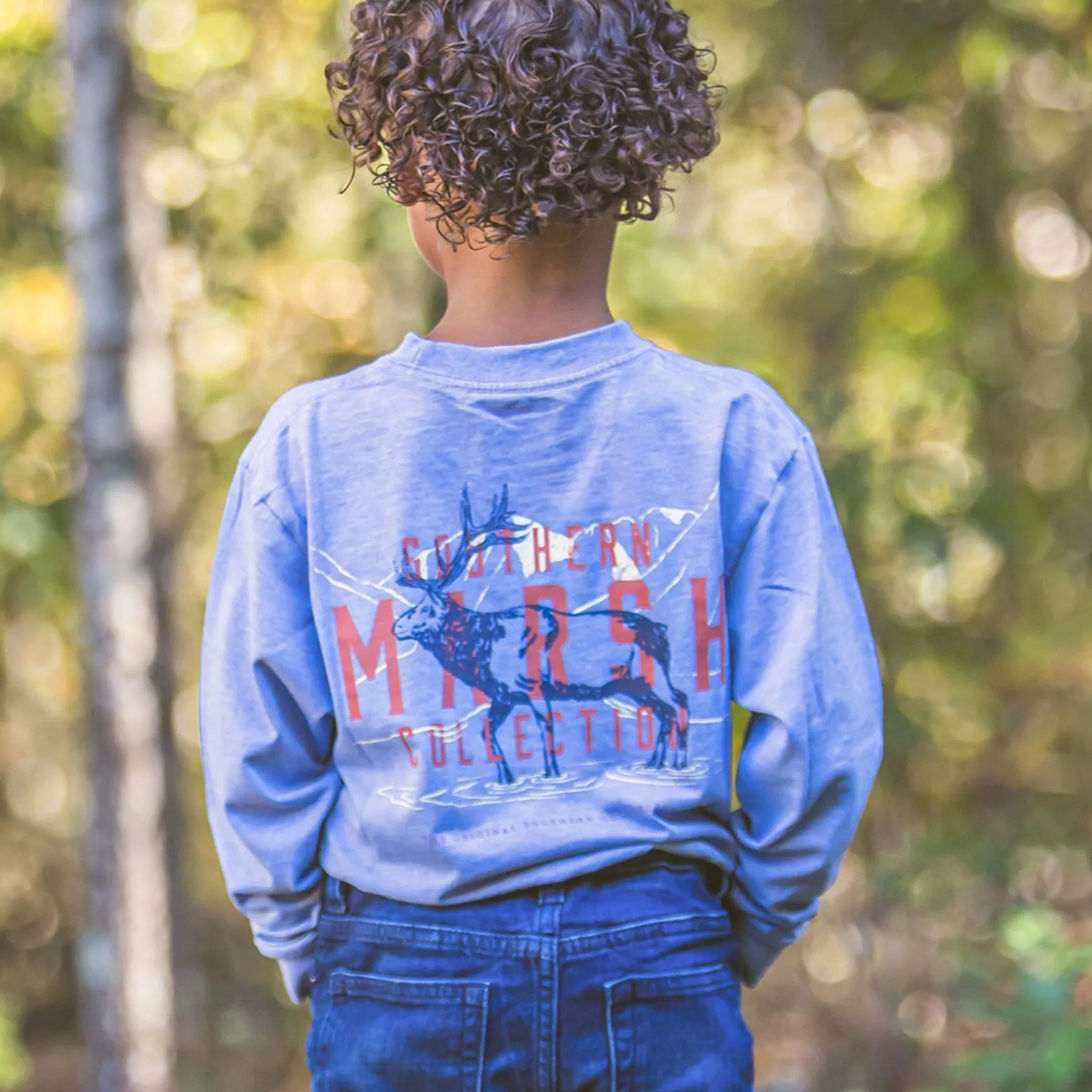 Youth SEAWASH Tee - Etched Elk - Long Sleeve